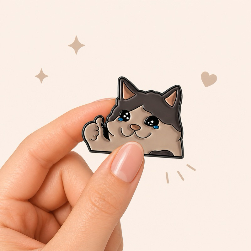 Pin Broche Crying Cat Meme Gato Chorando Fofo Kawaii Cute Presente Geek Otaku Enamel Pin Bolsa Mochila