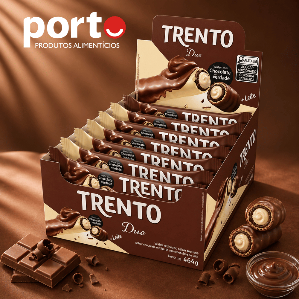 Chocolate Trento Duo Com 16 Unidades De 29g