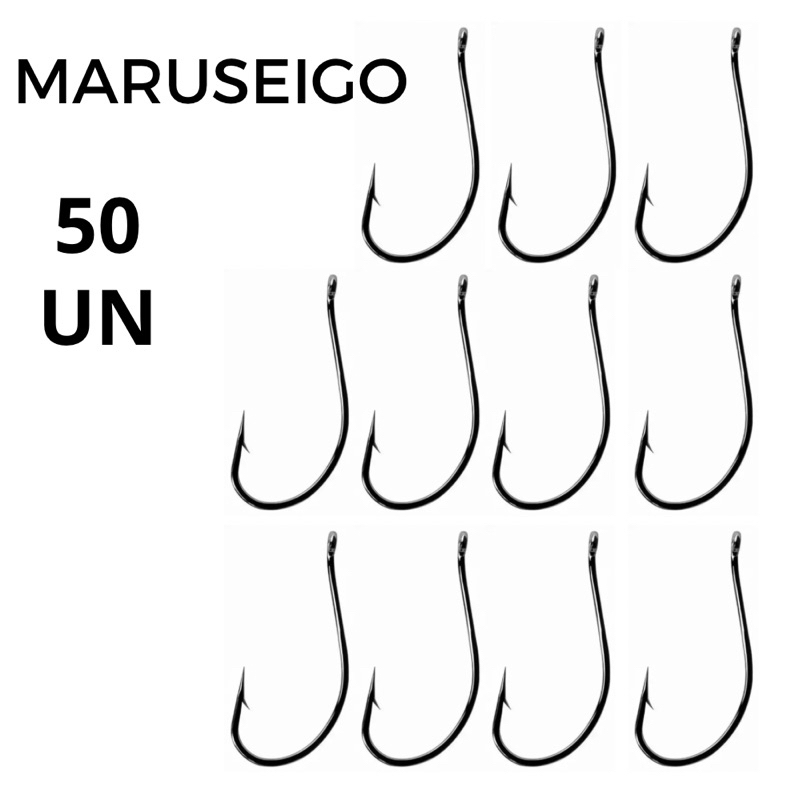 Anzol Maruseigo Black Cartela  Com 50 Unidades