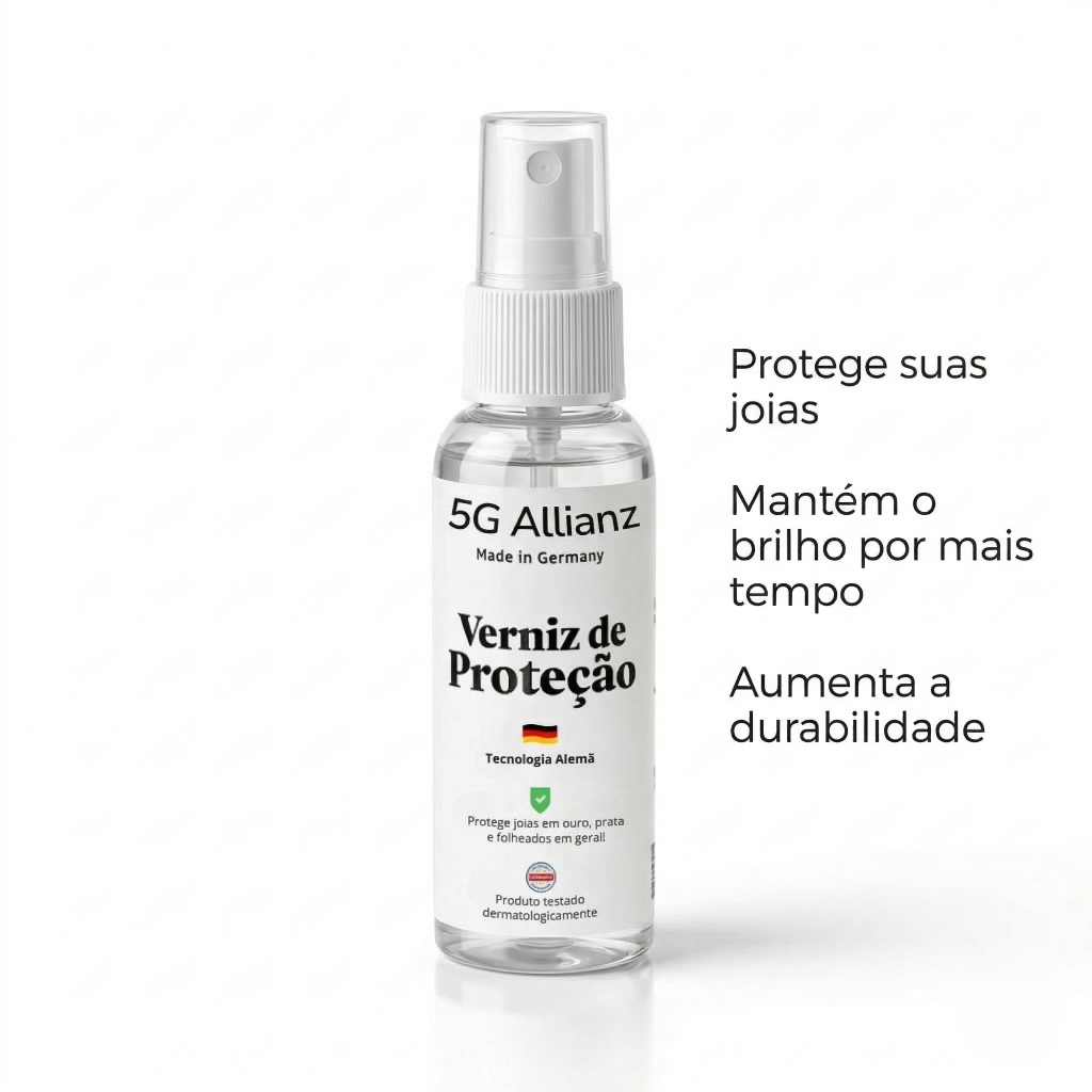Verniz Proteção 60ml Bijuteria, Semijoias e Joias - Folheados a Ouro 18k, Prata 925