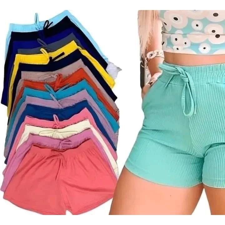 short box bermuda feminina casual malha cores variadas para academia e dia a dia — imagem 1