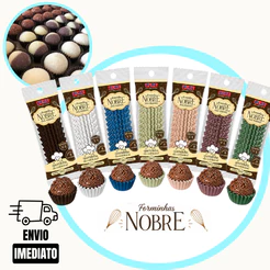 Kit 100/200/300 Forminhas Plac Nobre Nº5 Impermeável e Forneável | Papel para Doces Festa e Confeitaria