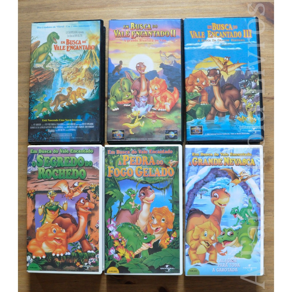 Coleção Em busca do vale encantando 1 2 3 6 7 8 VHS
