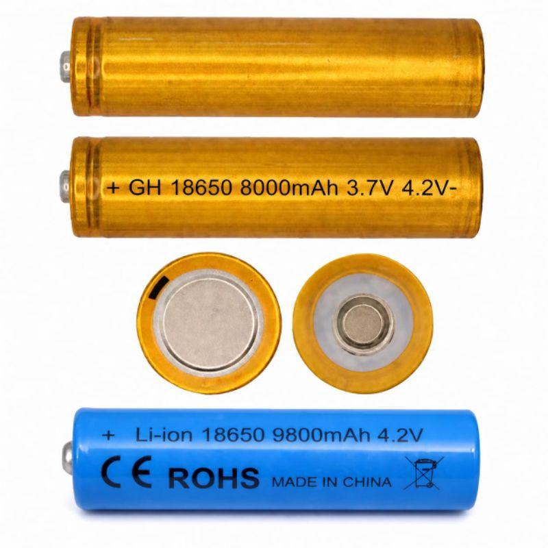 Ba-teria 18650  3,7v 4,2v 6800,9800 mAh  Recarregável Para Lanterna Tática