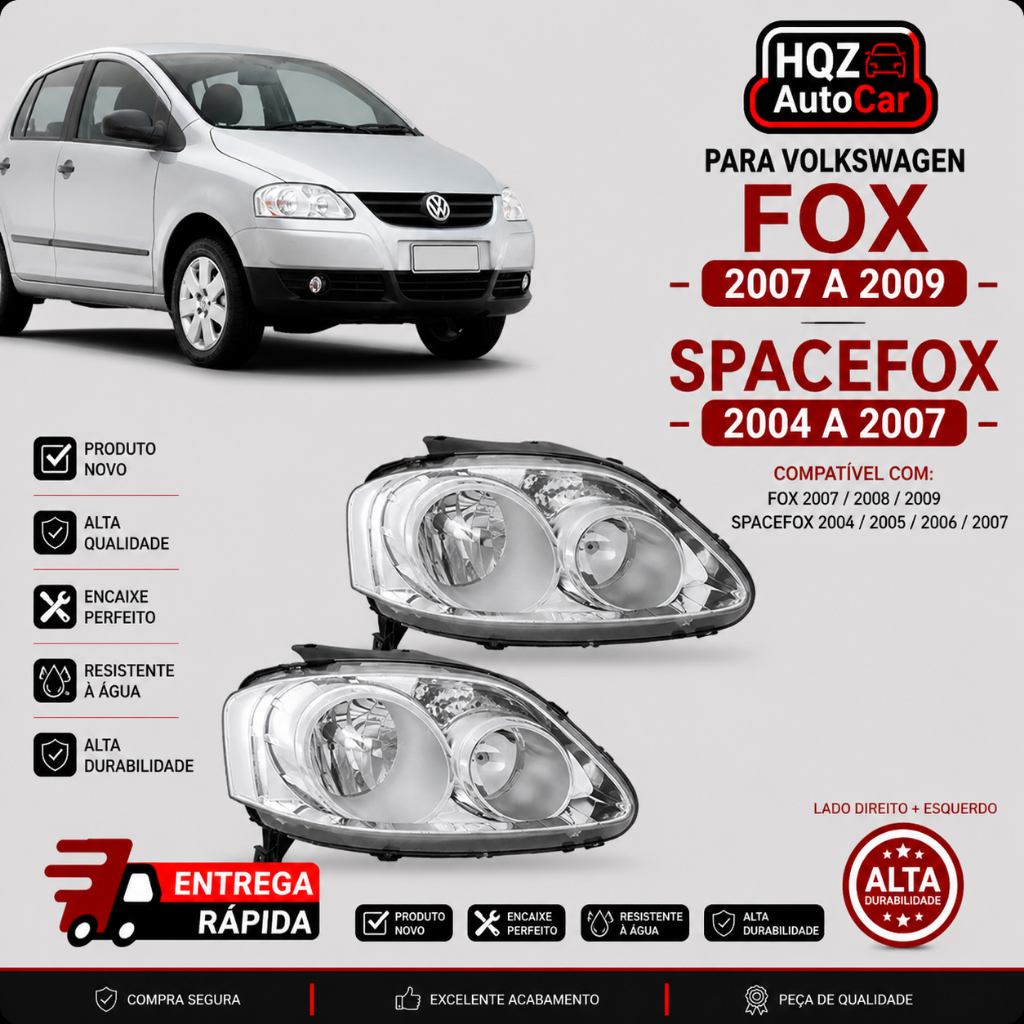 Par Farol Fox 2007 2008 2009 Foco Duplo | Spacefox 2004 2005 2006 2007