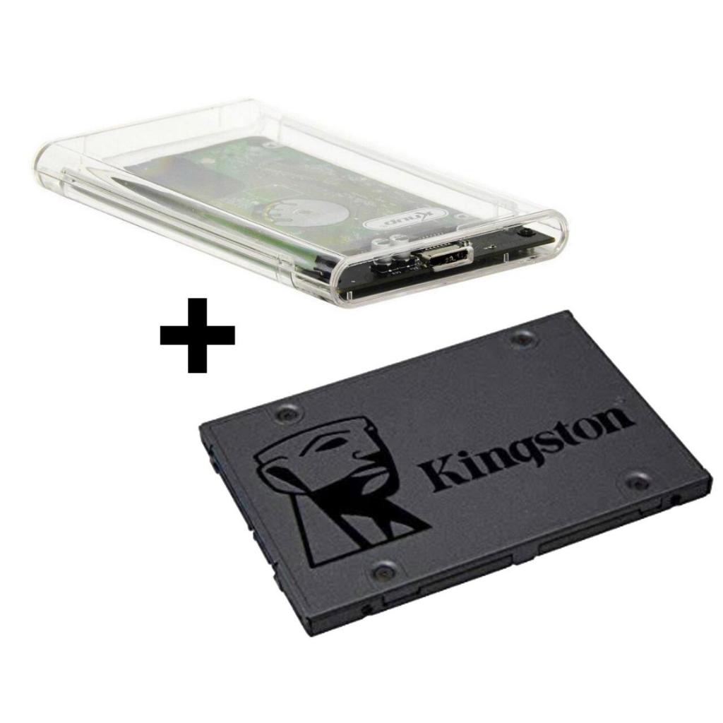 SSD EXTERNO - SSD KINGSTON 480GB + CASE USB 3.0 SSD NOVO ORIGINAL KINGSTON COM NOTA FISCAL GARANTIA