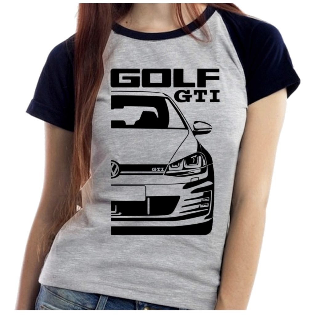 Baby Look Blusa Feminina ou Camiseta Unissex Volkswagen golf gti esportivo carro