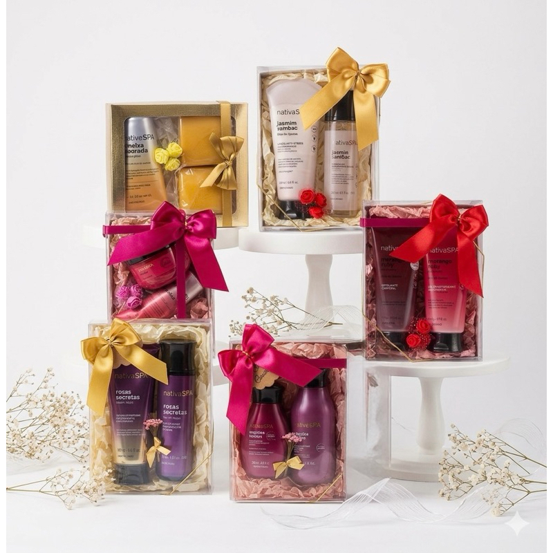 O Boticário Presente Feminino Nativa SPA: Ameixa Dourada, Ameixa Negra, Cereja Rouge, Lilac