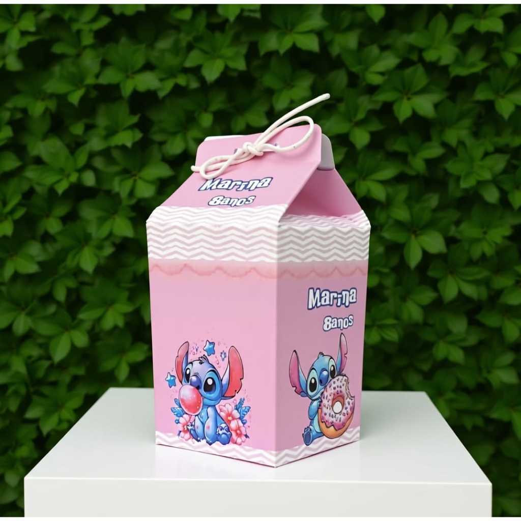 Caixinhas Milk  Personalizadas stich/festa infantil/Vai desmontada/lembrancinhas para aniversário
