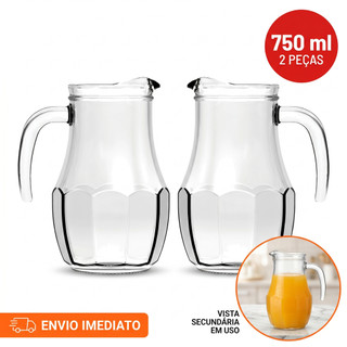 Kit Jogo de 2 Jarras de vidro Nadir Figueiredo Tango 750 ml Vidro temperado Pronta Entrega