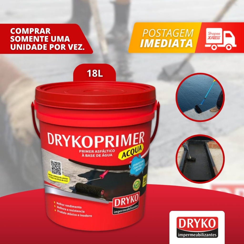 Primer Asfáltico 18l Base Água - Dryko