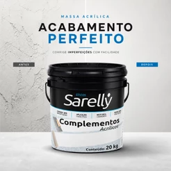 Massa Acrílica Área Externa Massa Tapa Buraco Massa Nivelante Fachada 20Kg Massa Impermeabilizante
