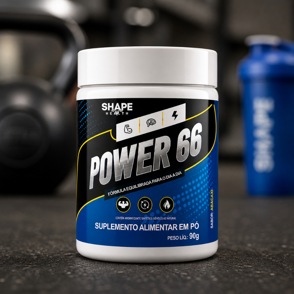 Power 66 Suplemento Em Pó Para Vigor Libido 90g 1 Pote Potencia e Vigor 90g Sabor Frutado Loja Oficial