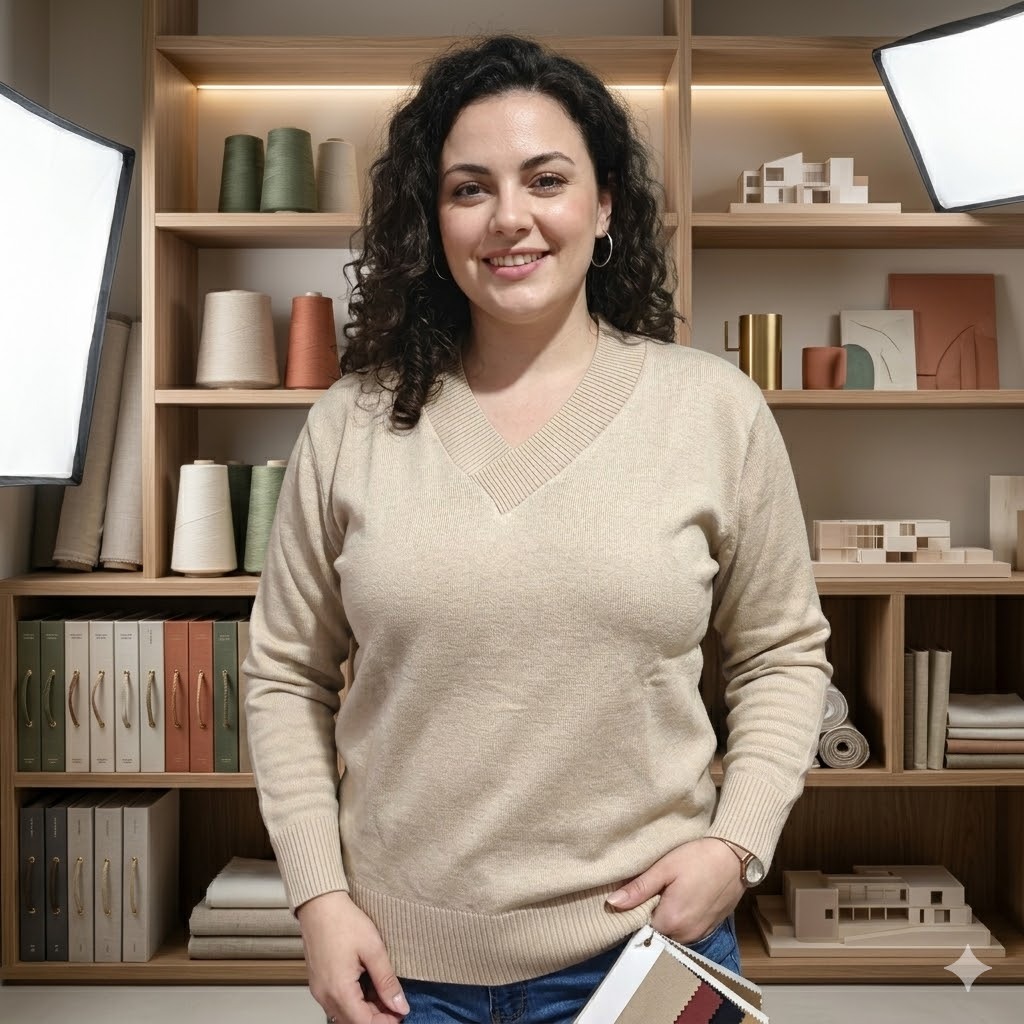 Suéter feminino plus size com decote em V