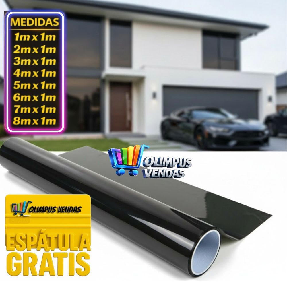 Pelicula adesivo tipo insulfilm 1mt, G5 G20 G35 fume Automotiva e para vidros Janela, blindex