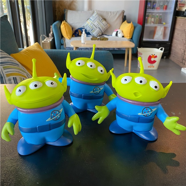 Boneco Alien Toy Story 15cm Disney Pixar | Figura Colecionável 3 Olhos Verde PVC Decoração Presente Infantil