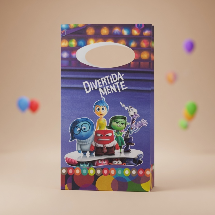 Sacolinha P Divertidamente/Para Festa Infantil/Lembrancinha para Aniversário/Decoração
