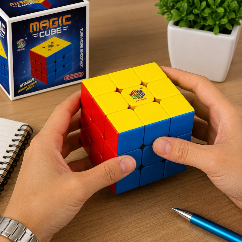 Cubo Mágico 3x3 Profissional 9cm Speed Cube Antiestresse Quebra Cabeça