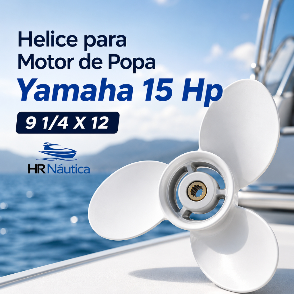 Helice para Motor de Popa Yamaha 15 Hp 9 1/4 X 12