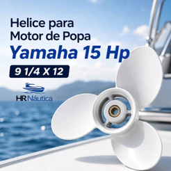 Helice para Motor de Popa Yamaha 15 Hp 9 1/4 X 12