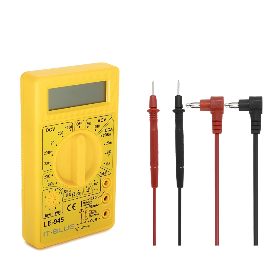 Multímetro Digital DT-830 com bateria e ponta de teste (SEM BIPE) Ferramenta