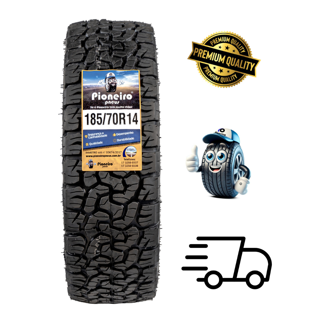Pneu aro 14  185/70 R 14 - Dakar BF GROODRICH - REMOLD PIONEIRO