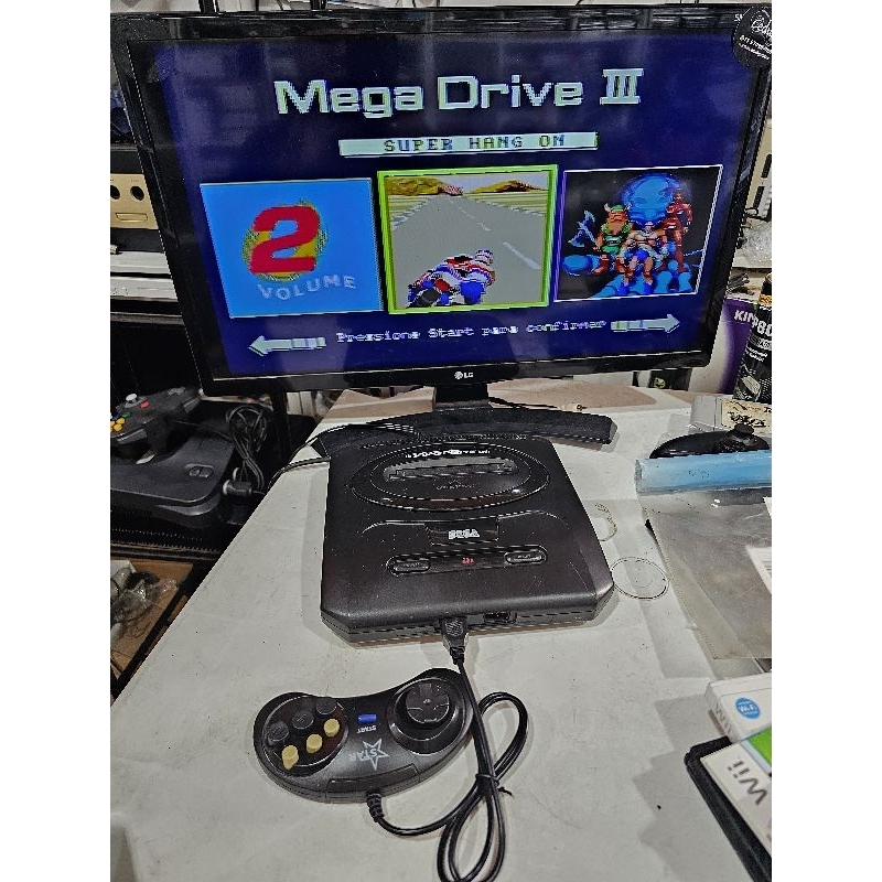 Mega drive 1 controle e cabos