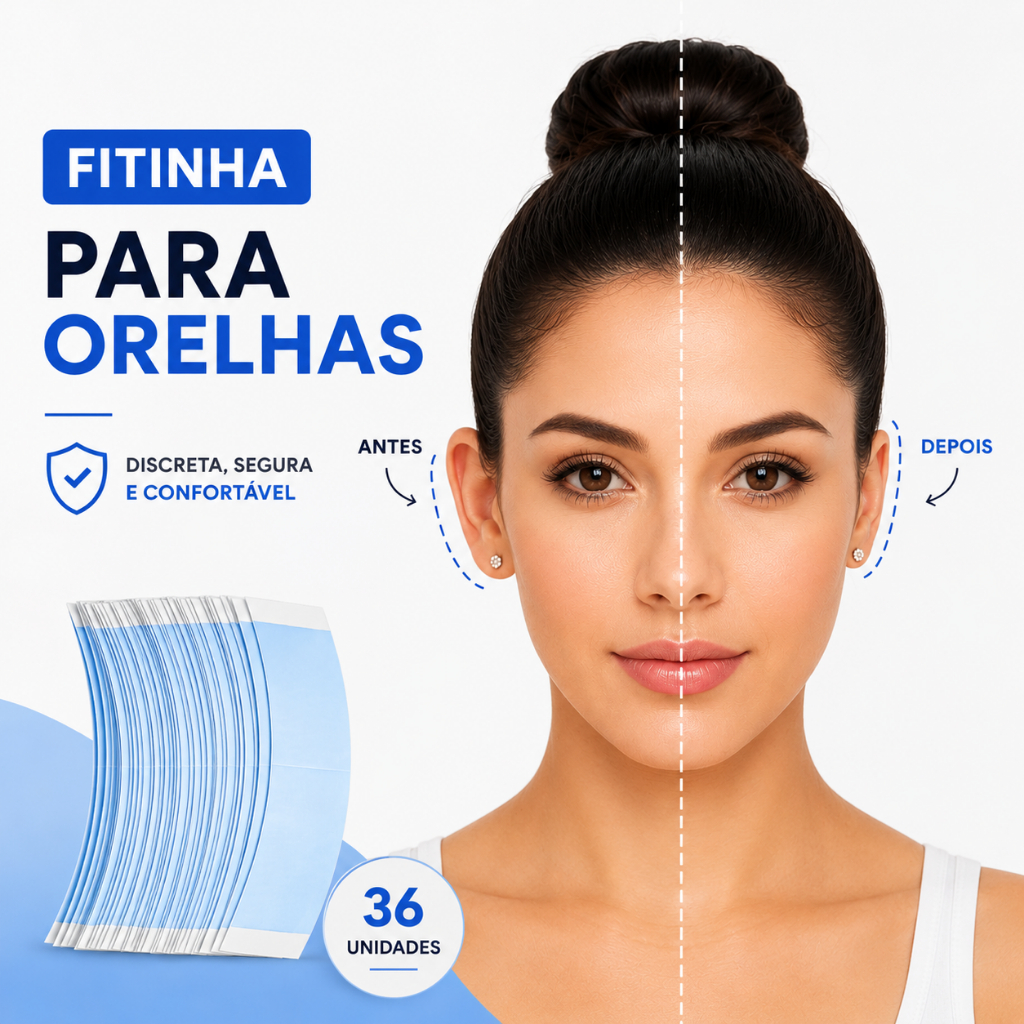 Fita adesiva Correção de Orelhas – Discreta, Confortável e Eficiente, Extra Forte Mini Abas