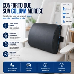 Almofada Lombar Apoio Postura Corretor Postural Coluna Cadeira Ortopédico