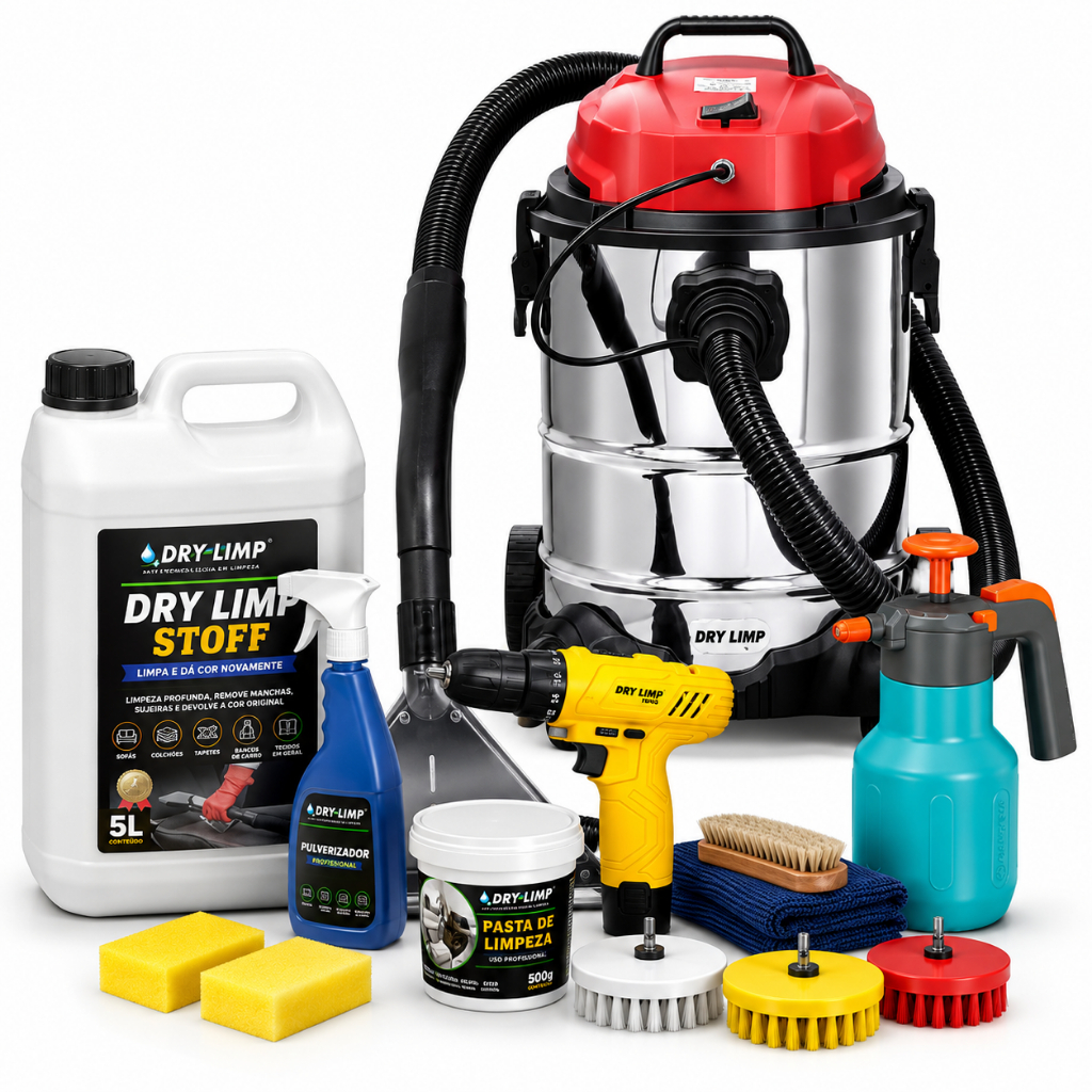 KIT EXTRATORA LIMPEZA DE ESTOFADOS SOFÁ PROFISSIONAL COMPLETO USE EM CASA OU FATURE COM LIMPEZA
