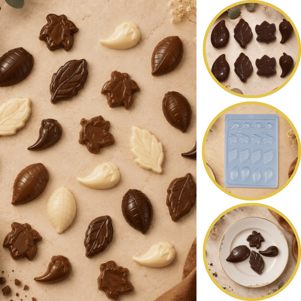 1~10 Forma Simples Folhas 9342 em Acetato BWB Para Bombom, Doces de Chocolate e Confeitaria (CHOCO)