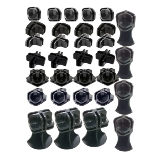 Conectivos Para Balcões de Vidro e Tela - Kit com 90 Conectivos + 8 Pés Conectivos 7cm