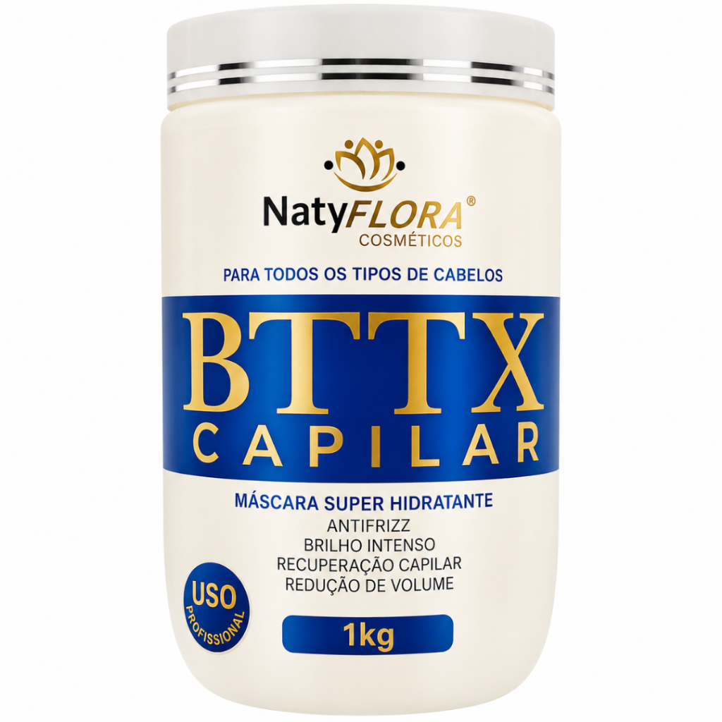 Botox Capilar NatyFlora 1kg Liso Perfeito Redutor de Volume Hidratação Profunda Sem Formol