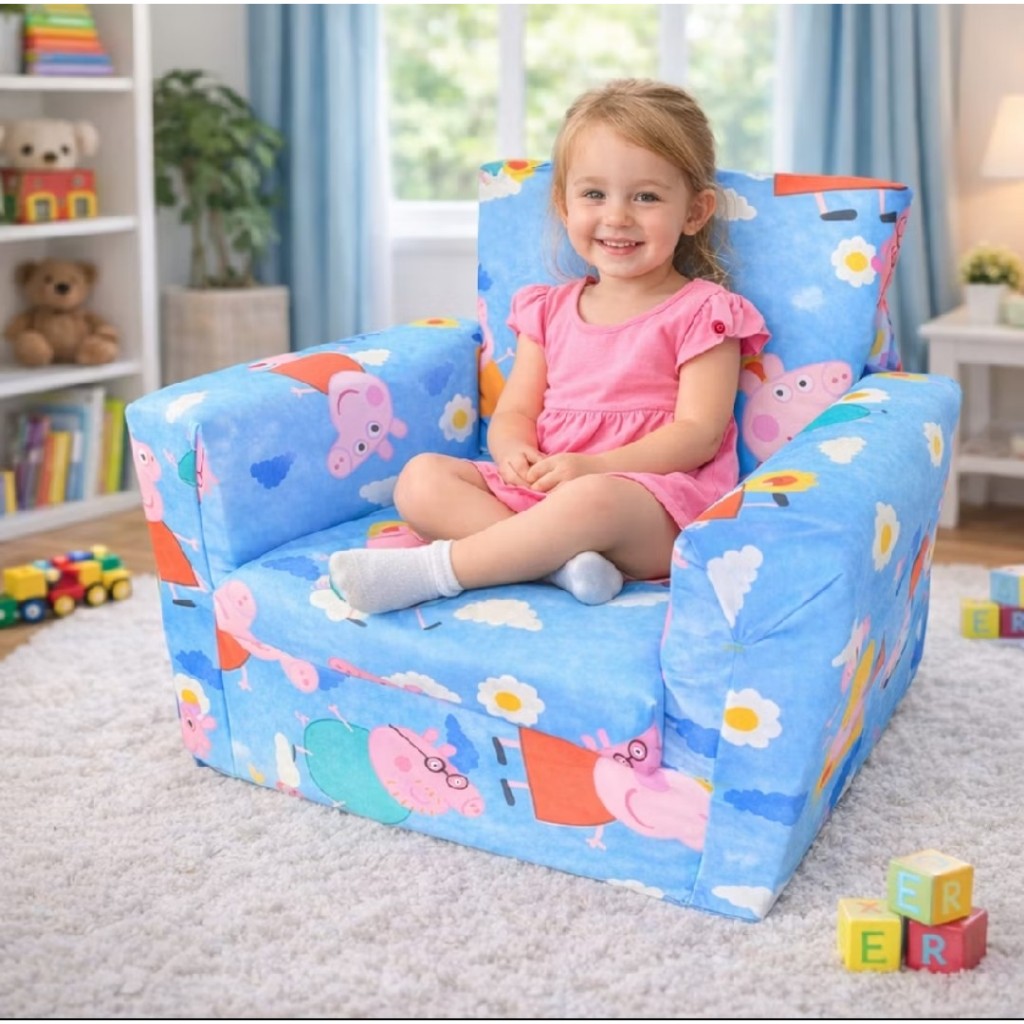 Sofá Para Crianças Estampado Menino E Menina Poltrona Sofazinho Decorativo Versátil 2 a 4 Anos Promoção