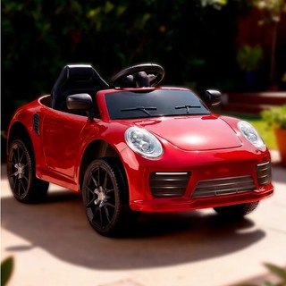 Carro Elétrico Infantil 6V Mini Porsche Com Controle Remoto e Músicas e Faróis de Led