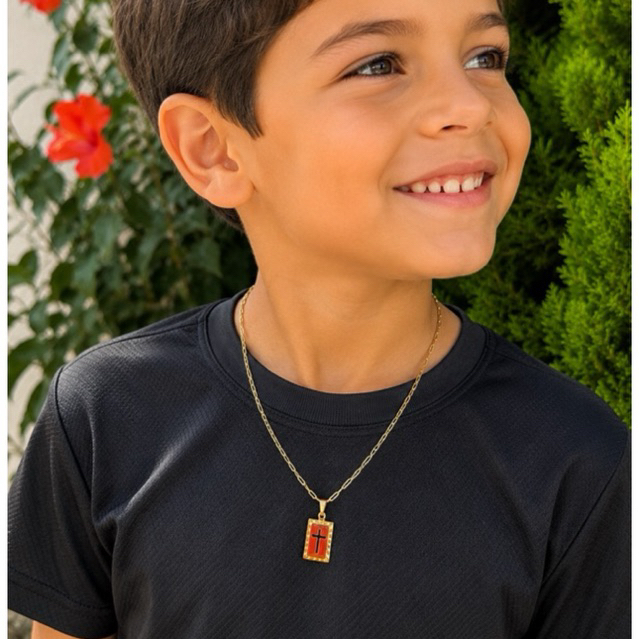 Corrente Infantil Menino e Bebê Linha Kids Banho Ouro 18k Com Garantia