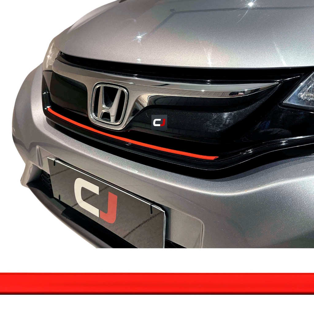 Friso Aplique Grade Vermelho Sport Honda Fit 2015 à 2017