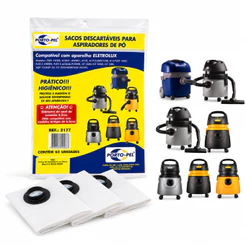 Kit 3 sacos aspirador de pó Electrolux Flex, A10, A13, AWD01, GT, AQP, Hidrovac e outros (2177)
