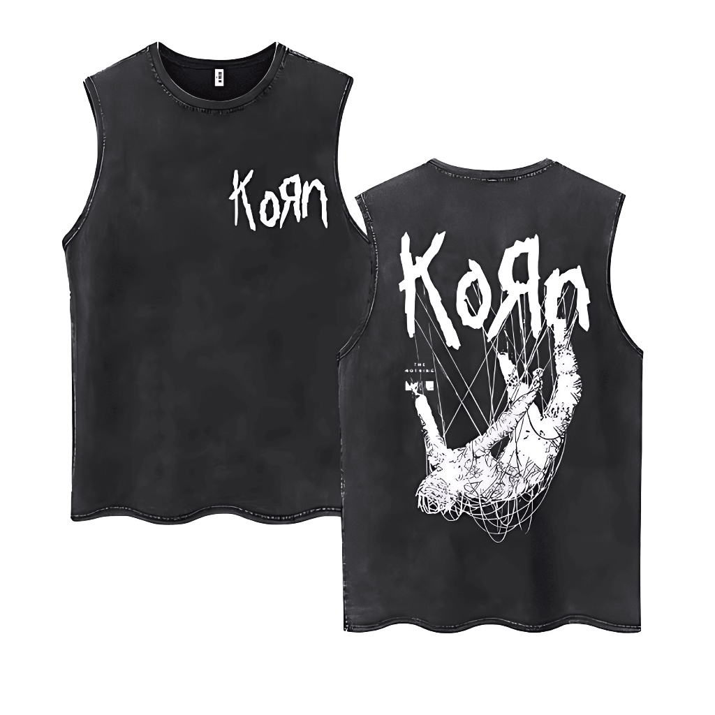 Camiseta Regata Machão Korn Album The Nothing Nu Metal Tecido Confortável Masculino Adulto Blusa 100% Algodão