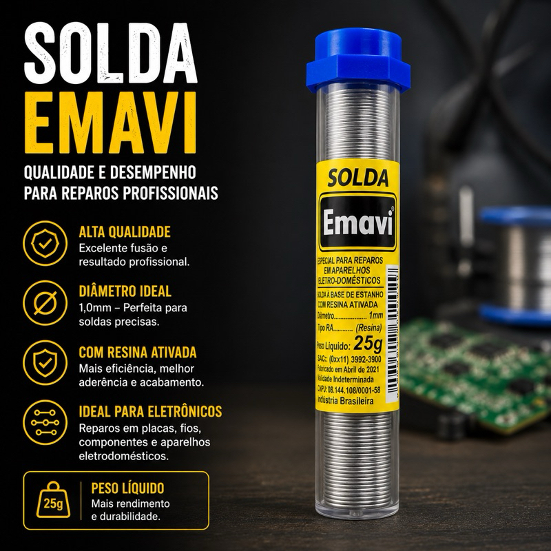 Estanho Solda tubo 25g - 1 unidade