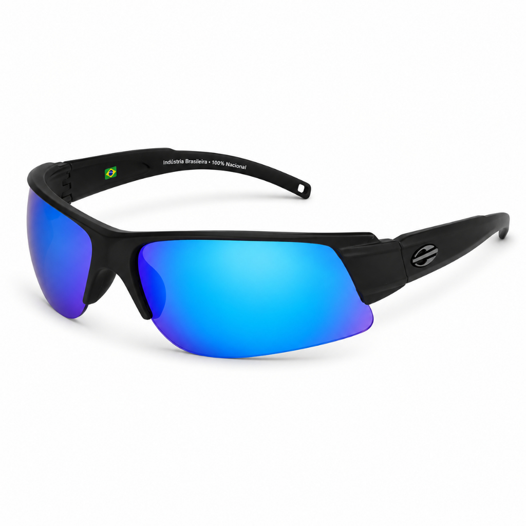 Óculos Solar Mormaii Gamboa Air 5 M0142A1497 Preto Lente Azul Espelhada Masculino UV400 Original