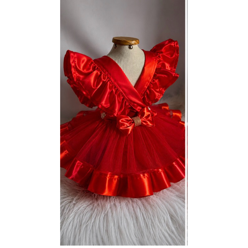 Detalhes do FANTASIA MORANGUINHO MESVERSARIO TEMÁTICO JARDINEIRA MORANGO Roupa infantil menina