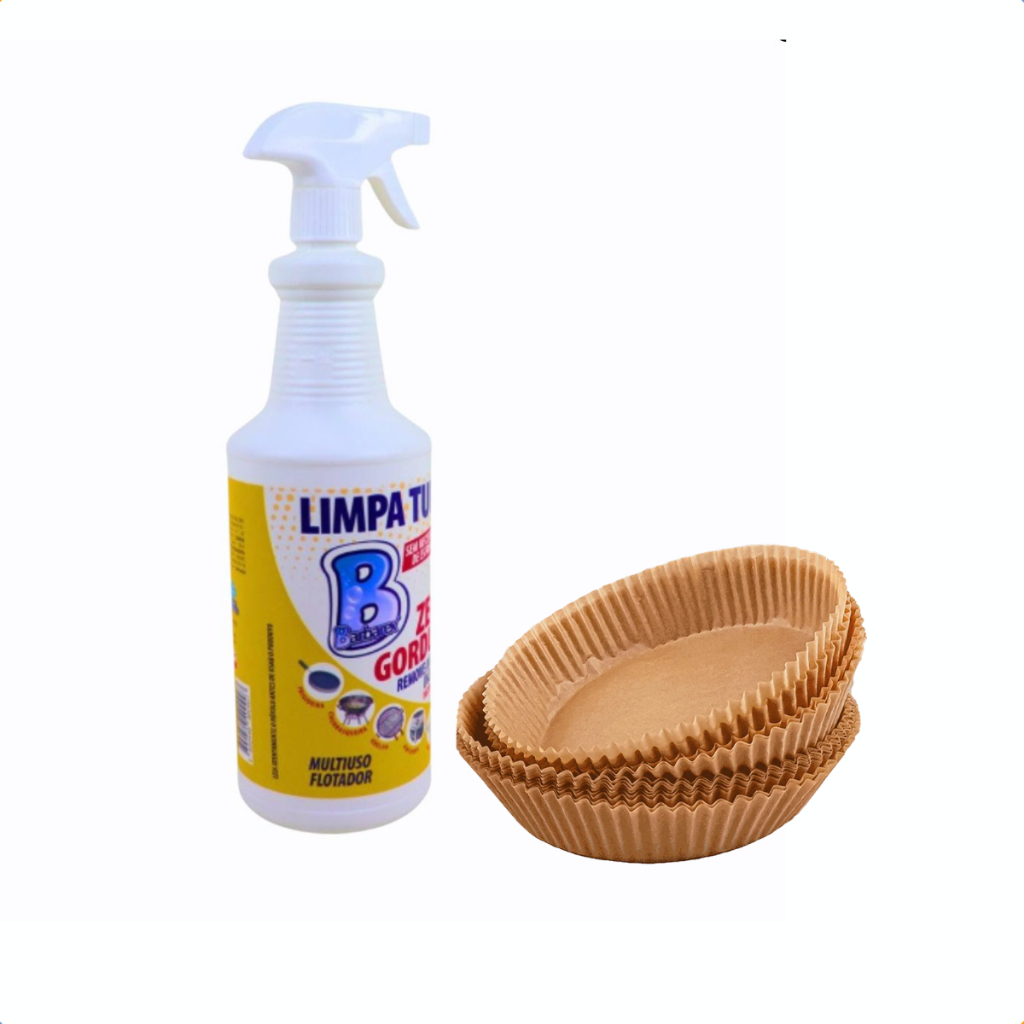 Limpador Flotador Limpa Air fryer + Forminha de Papel Descartável