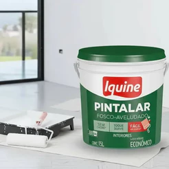 Tinta Pintalar Sem Cheiro Tinta Acrílica Econômica Tinta Pintalar Iquine Fosco Aveludado Cores 15L