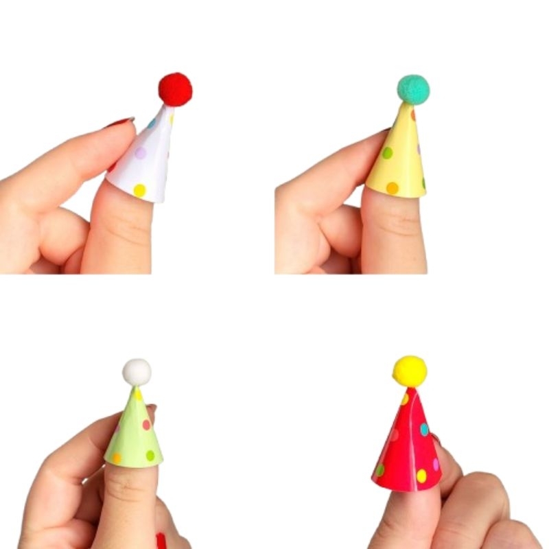 Mini chapéus para docinhos ou brinquedos Bolinhas coloridas /kit