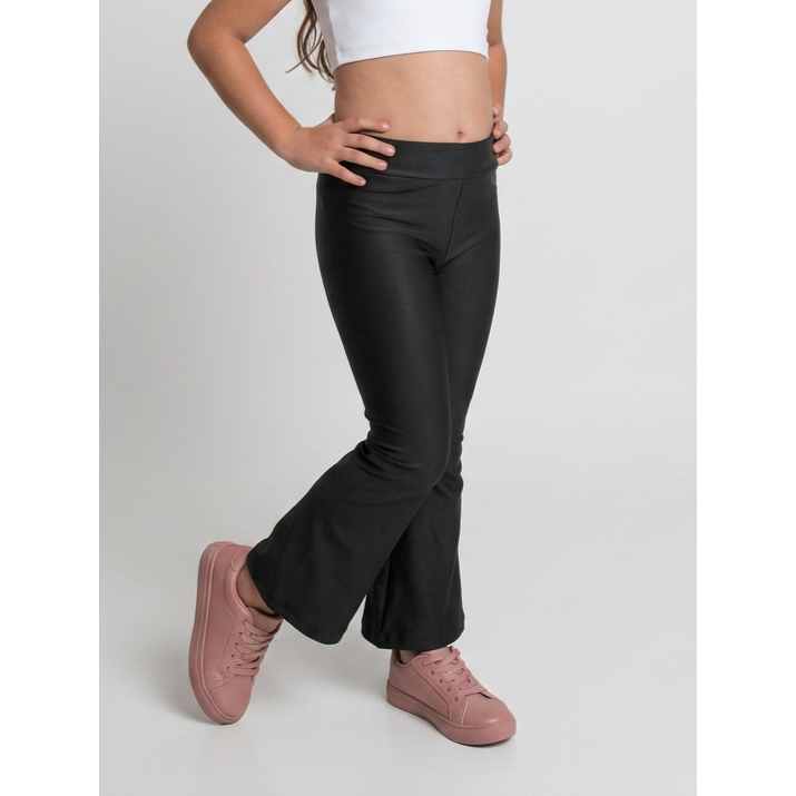 Calça Legging Menina Leg Flare Infantil Suplex Básica Exercício Escola 2 3 4 5 8 10 anos