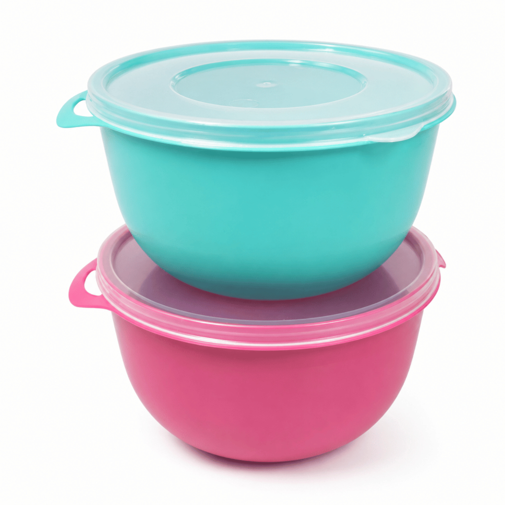 Bowl Pote Redondo 1L Com Tampa Transparente Plástico Multiuso Marmita Salada Cozinha