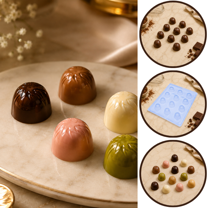 1~10 Forma Simples  Cereja Hélice 13-(A7) em Acetato BWB Para Bombom e Doces de Chocolate e Confeitaria.(CHOCO)
