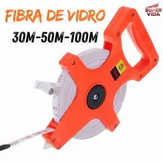 Trena de Fibra de Vidro 30M/50M/100M Resistente à Água e Ferrugem para Construção e Obras