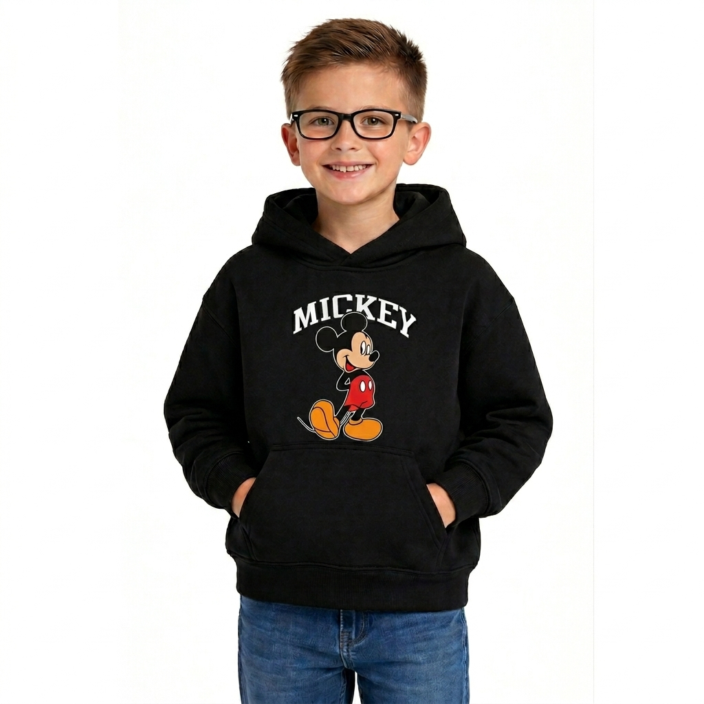 Moletom Blusa de Frio Infantil Juvenil Preto Personagens Divertidos Escola Passeio Inverno Mickey Disney Pokemon Batman